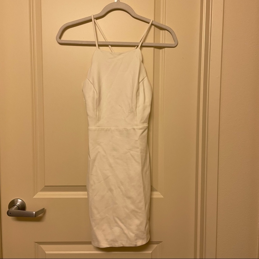 White Bodycon Dress | Open Back